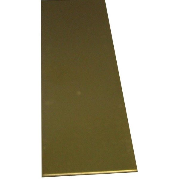 K&S Precision Metals Decorative Metal Strip, 1 in W, 12 in L, 0016 in Thick, Brass 8232